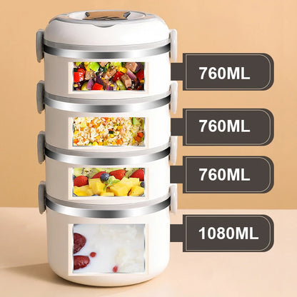 Multilayer Thermal Lunch Box Stainless Steel