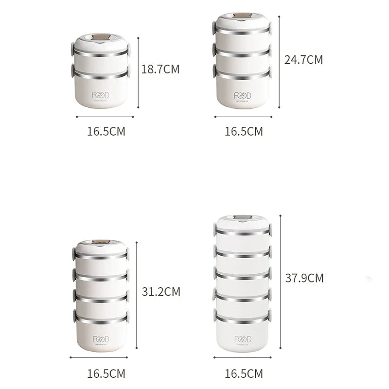 Multilayer Thermal Lunch Box Stainless Steel