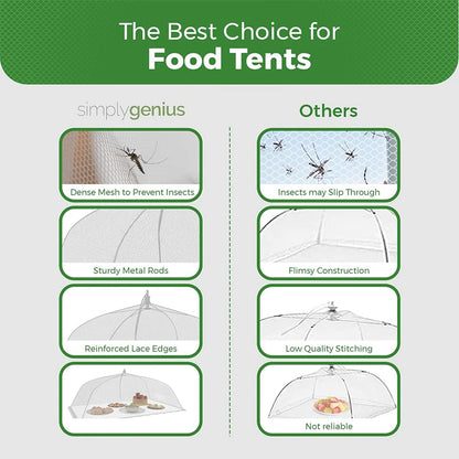 Mesh Food Cover | Reusable and Collapsible Food Net For Indoor and Outdoor usage