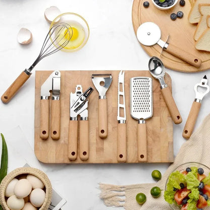 9pcs Cooking Utensils Set | Wooden Handle