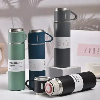 Stainless Steel Vacuum Insulated Bottle, Office Gift Set, Thermal Mug, 500ml