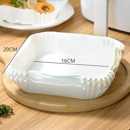 Disposable Airfryer Parchment Tray | 50 non-stick paper liners each set!